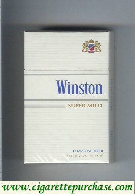 Winston Charcoal Filter Super Mild cigarettes hard box